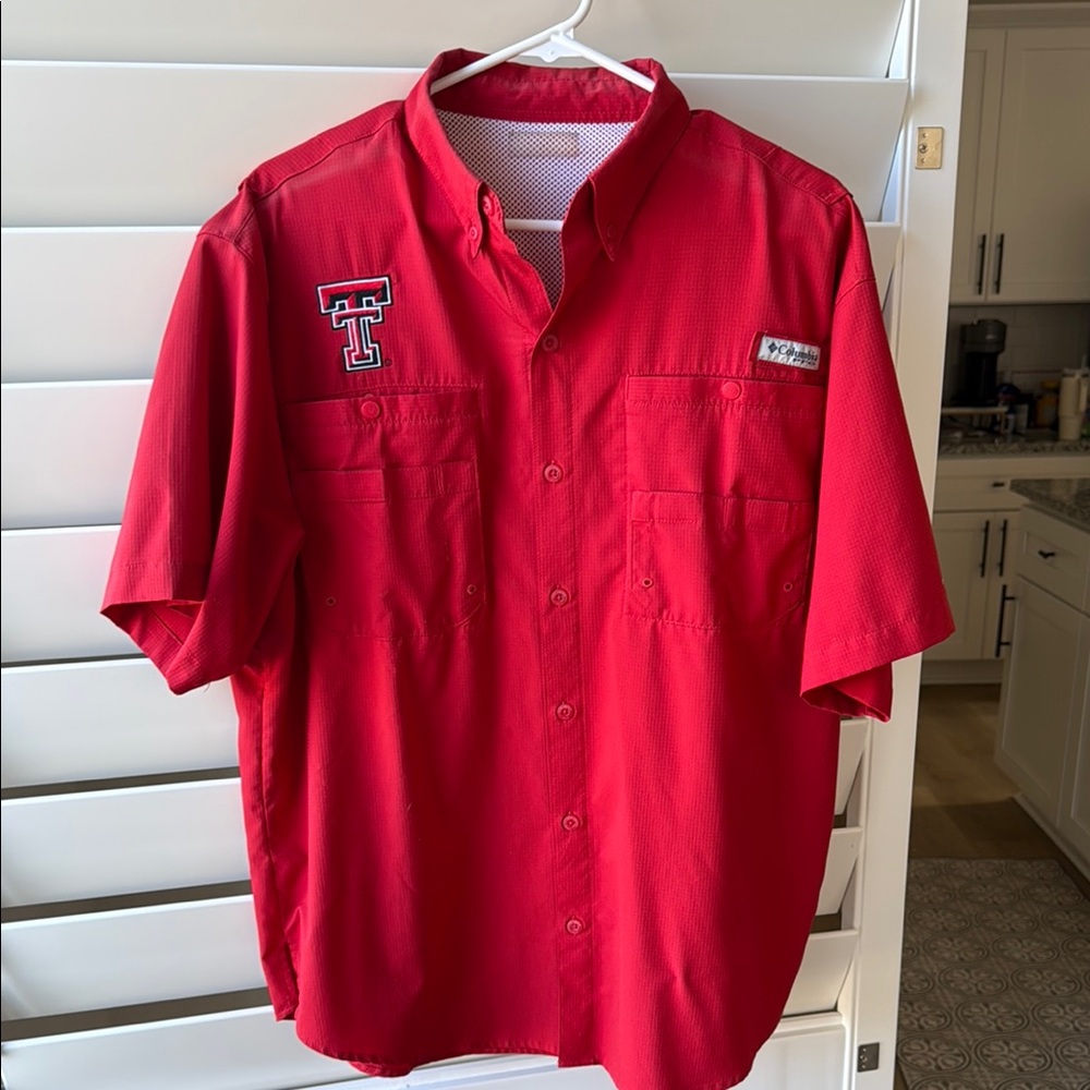 Columbia Men's Texas Tech Red Shirt